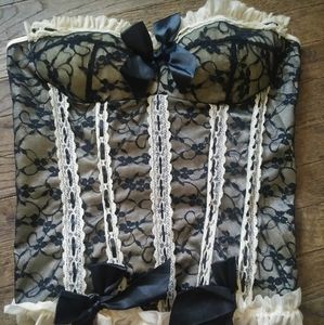 black lace corset